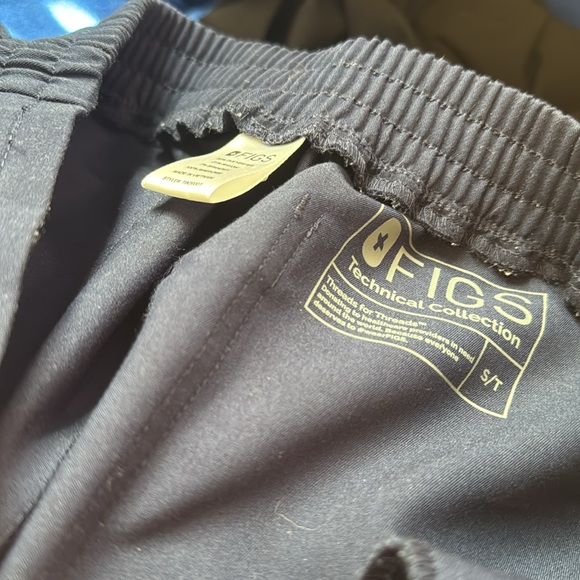 Figs Technical Collection Pants Size S Tall Elastic Drawstring Waist Navy - Picture 6 of 7